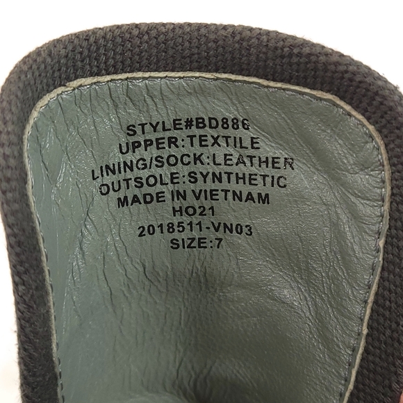 J. Crew Gwen Canvas Lace Up Lug Sole Combat Boots Slate Green 7 BD886 - Picture 6 of 8